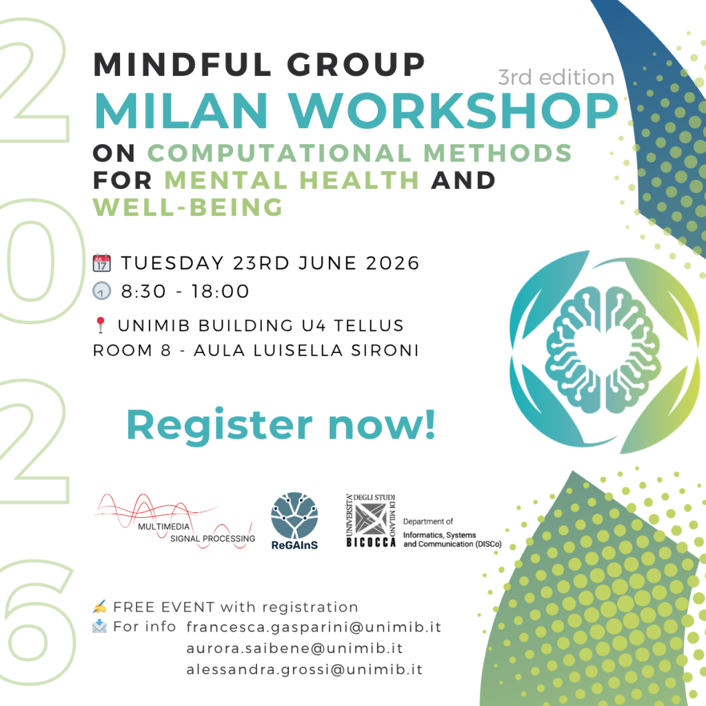 Milan Workshop on Computational Methods for Mental Health and Well-Being 3rd edition