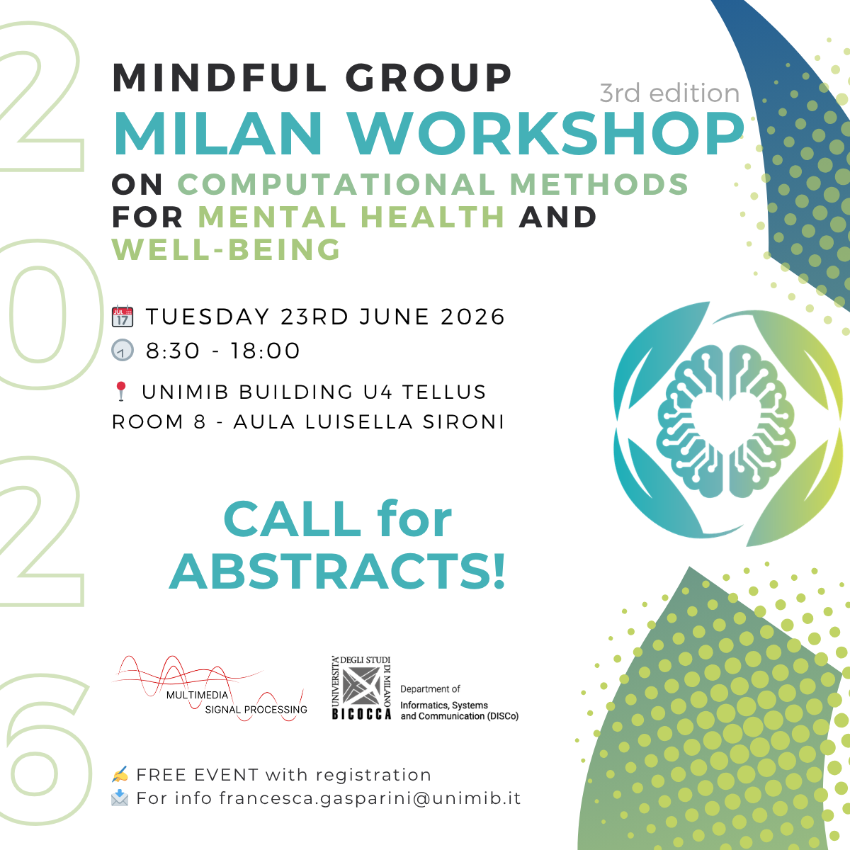 Banner for Milan Workshop on Computational Methods for Mental Health and Well-Being 2026