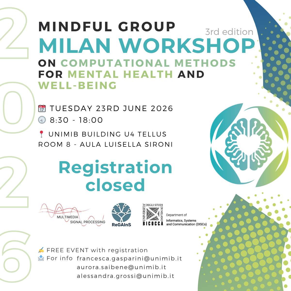 Milan Workshop 2026 registration closed